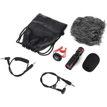 Smartphone Video Microphone Kit for Filmmakers & Vloggers