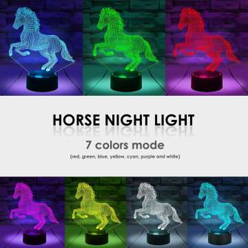 7-Color Horse Night Light