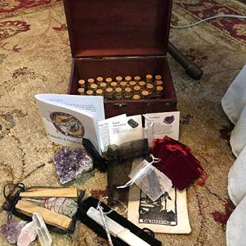 Huge Witchcraft KIT ~ Witch Alter Sets ~ Wand kit ~ Potion kit ~ Crystal Witchcraft ~ spellbook ~ Book of Shadows ~ Cigar Box