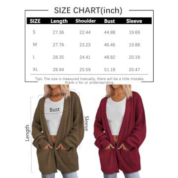 LILLUSORY Womens Cardigan Sweater Fall Fashion Outfits Clothes 2024 Teacher Long Oversized Winter Chunky Knit Winter Clothing Apricot