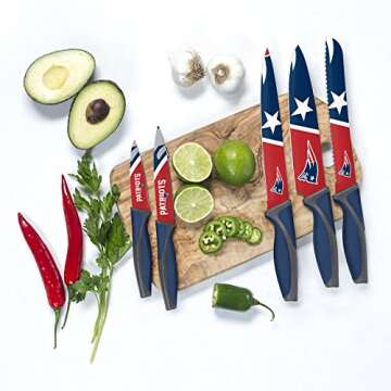 The Sports Vault NFL New England Patriots Kitchen Knives