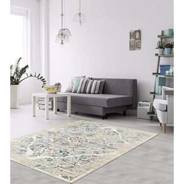 Persian Area Rugs Victoria 3 Piece Set Cream