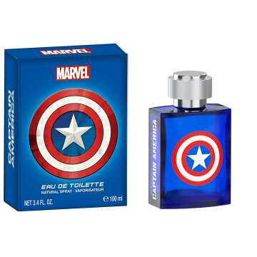 Marvel Captain America, Fragrance, for Men, 3.4oz, 100ml, Eau de Toilette, EDT, Cologne, Spray, Made in Spain, By Air Val International