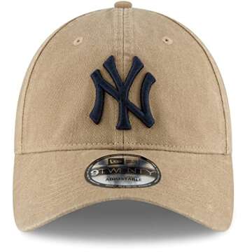 New Era MLB Core Classic 9TWENTY Adjustable Hat Cap One Size Fits All (New York Yankees Khaki)