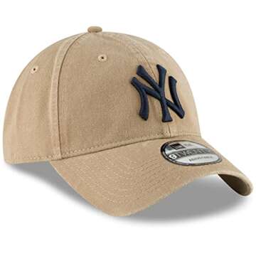 New Era MLB Core Classic 9TWENTY Adjustable Hat Cap One Size Fits All (New York Yankees Khaki)