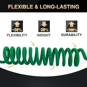 Lefree Garden Hose 100ft, Expandable Garden Hose Leak-Proof with 40 Layers of Innovative Nano Rubber - New Patented Hose with 10 Function Nozzle Sprayer, Lightweight & No-Kink Flexible Water Hose