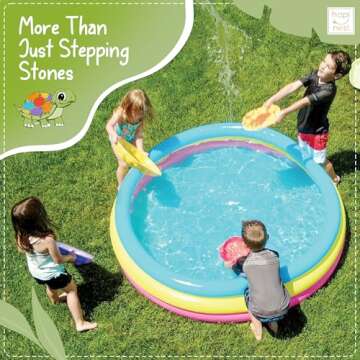 Hapinest Turtle Balance Stepping Stones for Kids, Obstacle Course Coordination Game for Kids & Family, Indoor Outdoor Sensory Play Equipment Toys Toddler Stepping Stones Ages 3 4 5 6 7 8 Years and Up