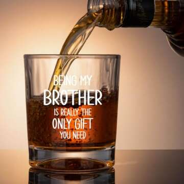 Gifts For Brother Adult, Being My Brother Is The Only Gift You Need Whiskey Set Gifts For Men, Christmas Gifts For Brother, Brother Gifts From Sister, Best Gifts For Brother, Funny Gifts For Brother