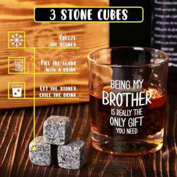 Gifts For Brother Adult, Being My Brother Is The Only Gift You Need Whiskey Set Gifts For Men, Christmas Gifts For Brother, Brother Gifts From Sister, Best Gifts For Brother, Funny Gifts For Brother