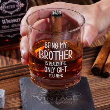 Gifts For Brother Adult, Being My Brother Is The Only Gift You Need Whiskey Set Gifts For Men, Christmas Gifts For Brother, Brother Gifts From Sister, Best Gifts For Brother, Funny Gifts For Brother