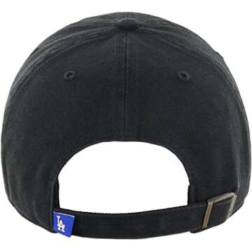 '47 New York Yankees Adjustable Cap Clean Up MLB, Los Angeles Dodgers Black White, One Size