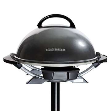 George Foreman GFO3320GM Indoor/Outdoor Gun Metal Electric Grill