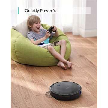 eufy BoostIQ RoboVac 11S MAX, Robot Vacuum Cleaner, Super Thin, Powerful Suction, Quiet, Self-Charging Robotic Vacuum Cleaner, Cleans Hard Floors to Medium-Pile Carpets, Black(Renewed)