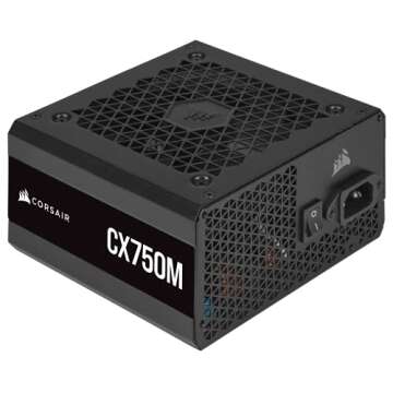 Corsair CX-M Series, CX750M, Modular Power Supply, 80 Plus Bronze (Renewed)