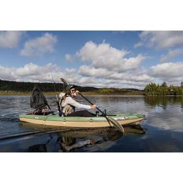 Pelican Sentinel 100X Angler Fishing KayakSit-on-Top KayakLightweight one Person Kayak9.6 ft