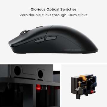 GLORIOUS Gaming Model O 2 PRO 4K/8K Wireless Gaming Mouse - 2.4GHz Wireless 1ms delay, 4K/8K Polling, 100M clicks, 59g Ultralight, Long Battery Life, 26K DPI BAMF 2.0 Sensor, 6 Buttons