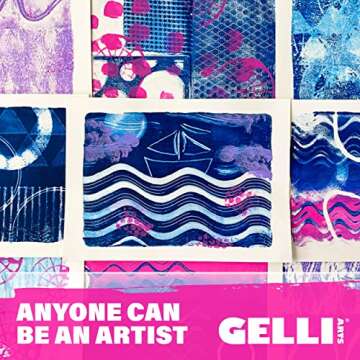 Gelli Arts Gel Printing Plate - 9" X 12" Reusable Gel Printing Plate, Printmaking Supplies, Monoprinting at Home, Arts and Crafts