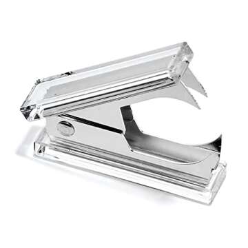 OfficeGoods 3 Piece Acrylic Desk Set - Includes Ruler, Staple Remover, Scissors - Functional & Elegant Desk Accessories - Stationary Tools for Home, Office, and School - Silver