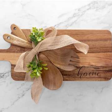 Housewarming Gifts New Home, New Home Gift Idea, First Home Gift, Gift for Home, New House Warming Gift for Homeowner Kitchen Gifts Apartment Closing Gift for Clients, Wooden Cutting Boards Gift Set