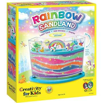 Creativity for Kids Rainbow Sandland - Make Your Own Sensory Sand Art for Kids - Arts and Crafts for Kids Age 6+