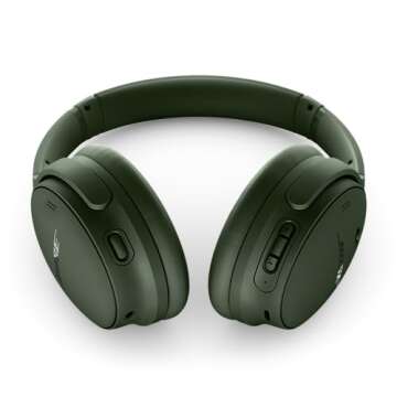 Bose QuietComfort Wireless Noise Cancelling Over Ear Headphones - Cypress Green (Renewed)