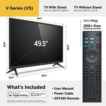 VIZIO 50 Inch 4K Smart TV with AirPlay & Chromecast