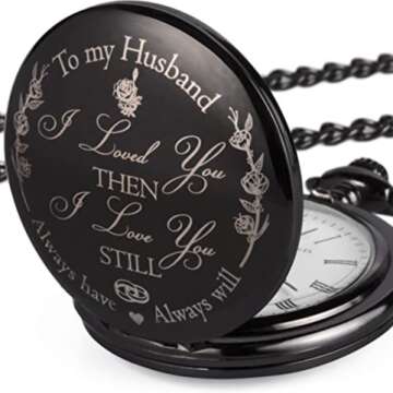 Engraved 'To My Husband' Pocket Watch