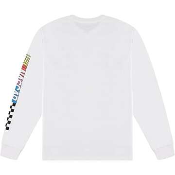 NASCAR Vintage Daytona 500 Shirt Racing Mens Graphic Long Sleeve T-Shirt (White, Medium)