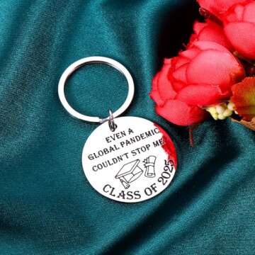 Funny Keychain Class Of 2025 Graduation Gifts for Her Him 2025 Senior High School Master Nurse Medical Students College Grad Graduate Gifts for Daughter Son PhD Degree Inspirational Gifts Women Men