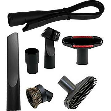 Vacuum Attachments Accessories 1 1/4 inch Vacuum Cleaner Tools Kit Vacuum Dusty Brush with 1 1/4 inch or 1 3/8 inch Standard Hose Adapter