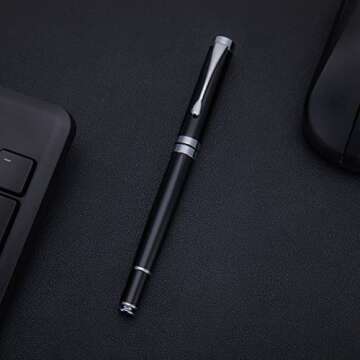 BEILUNER Black Chrome Ballpoint Pen Gift Set