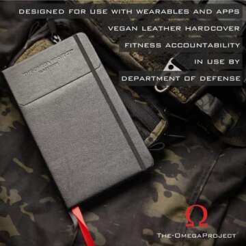 The Omega Project Black Book Training Journal – created by Special Operations Forces - Elite Workout Planner – Leather Fitness Tracker Notebook Logs Exercise, Sleep, Recovery, Nutrition and More