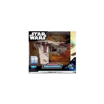 STAR WARS Micro Galaxy Squadron Low Altitude Assault Transport LAAT (LAAT) - 5-Inch Starfighter Class Vehicle with Two Micro Figure Accessories