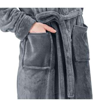 Luxurious Men's Fleece Bathrobe, XX-Large-3X-Large