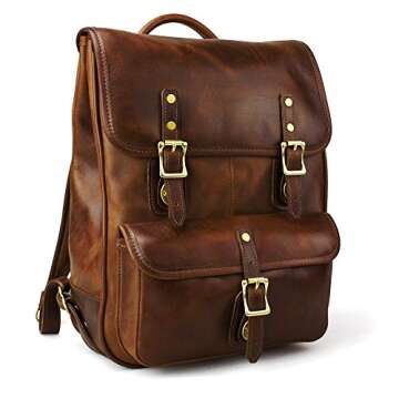 J.W. Hulme Continental Durable, Full Grain Leather Backpack, American Heritage