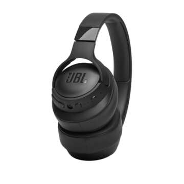 JBL Tune 760NC - Lightweight, Foldable Over-Ear Wireless Headphones with Active Noise Cancellation - Black, Medium