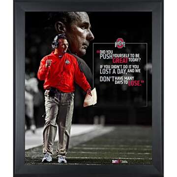 Urban Meyer Ohio State Buckeyes Framed 20" x 24" Quote Photograph - College Player Plaques and Collages