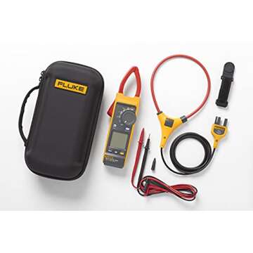 Fluke 393 FC Solar Clamp Meter, CAT III 1500 V, IP54-Rated, DC Power Measurements, Audio Polarity Indicator, Visual Continuity, Fluke Connect Software Enabled,Thin Jaw For Easy Access, Includes iFlex