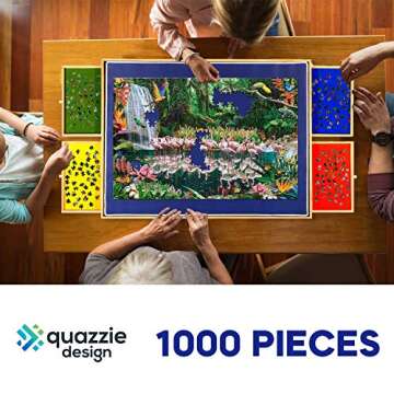 Quazzie Design Jigsaw Puzzles for Adults 1000 Piece Jungle Scene with Birds an Adult Jigsaw Puzzle for Kids and Teens too a Cool Colorful Hard Jigsaw Puzzle with Sturdy Pieces Nature Large 20 x 29.5In