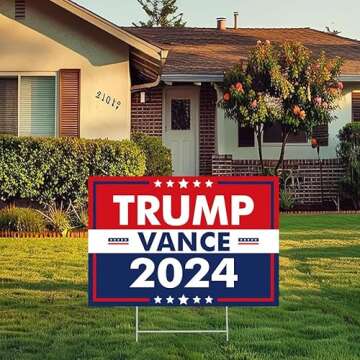 Trump Vance 2024 Yard Sign - 18" x 12" Double-Sided