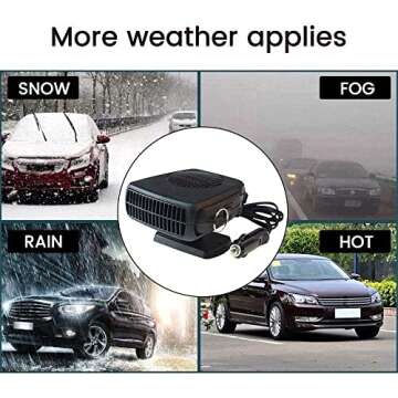 Car Heater, 2025 New Upgrade Car Heater for Vehicle, Portable Car Defroster, Car Heater that Plugs into Cigarette Lighter Fast Cooling Heating, Gifts for men