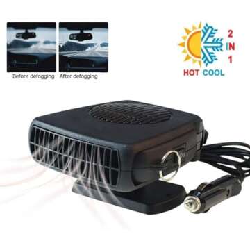 Car Heater, 2025 New Upgrade Car Heater for Vehicle, Portable Car Defroster, Car Heater that Plugs into Cigarette Lighter Fast Cooling Heating, Gifts for men