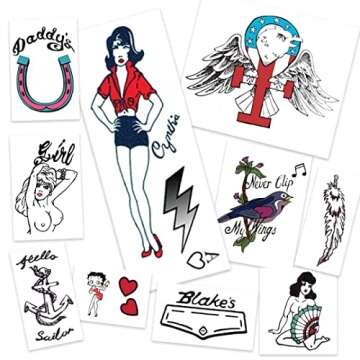 Amy Winehouse Temporary Tattoos (P-9039)