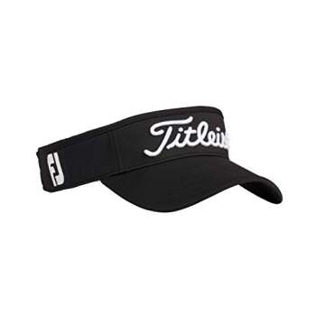 Titleist Men's Tour Performance Golf Visor, Black/White