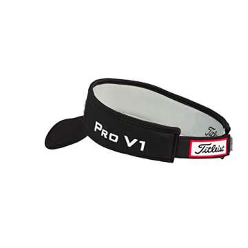 Titleist Men's Tour Performance Golf Visor, Black/White