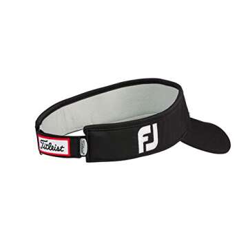 Titleist Men's Tour Performance Golf Visor, Black/White