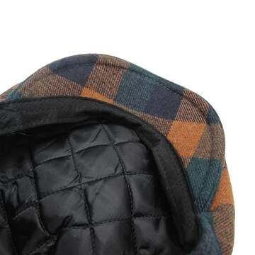 Stylish YOFARCHOY Men's Tweed Newsboy Cap in Orange