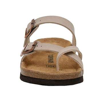 CUSHIONAIRE Women's Luna Cork Footbed Sandal Size 8