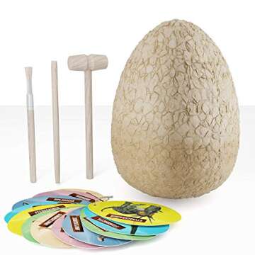 Jumbo Dino Egg - Unearth 12 Unique Large Surprise Dinosaurs in One Giant Filled Egg - Discover Dinosaur Archaeology Science STEM Crafts Gifts for Boys & Girls