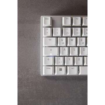 Cherry KC 200 MX Mechanical Office Keyboard with New MX2A switches. Modern Design with Metal Plate Frame (White W/MX2A Brown Switch)